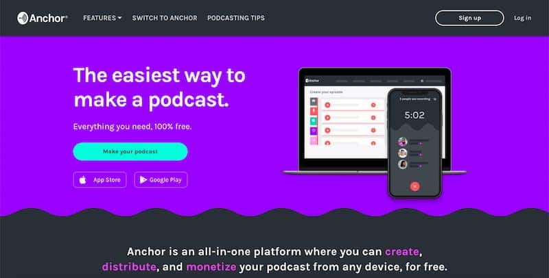 Anchor.fm - free podcast recorder