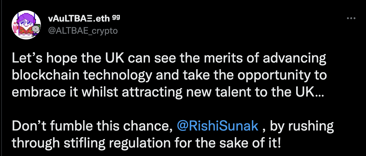 Community commentary on UK crypto regulations