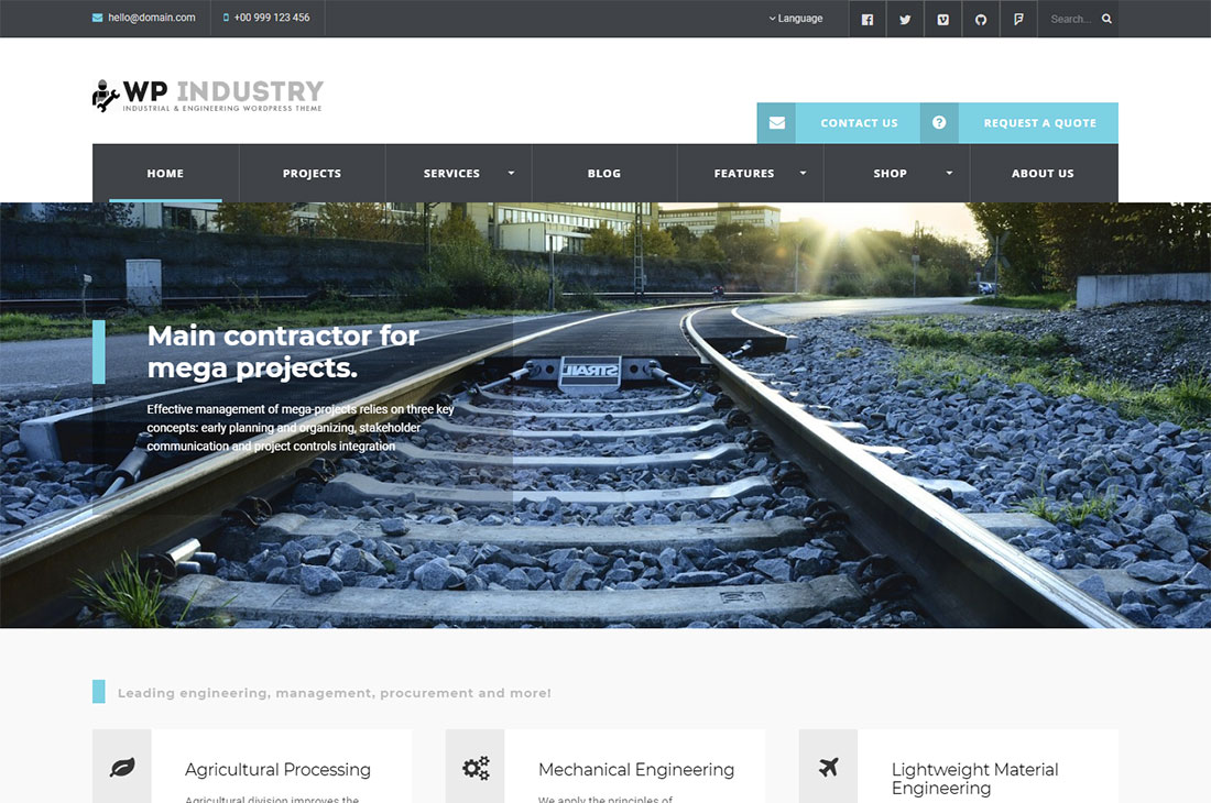 tema de wordpress de ciencia de la industria de wp