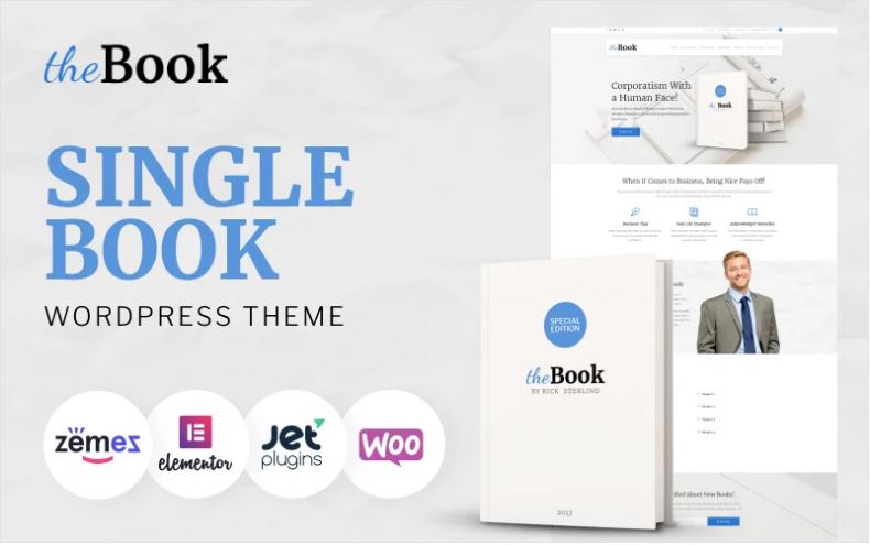 Book Landing Page WordPress Themes