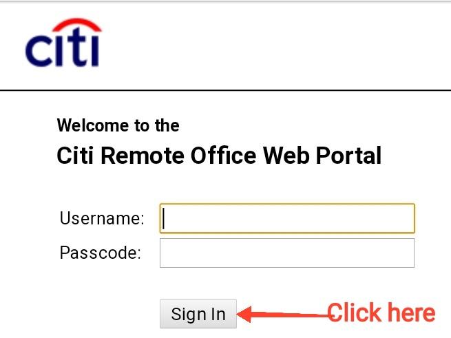 Citibank Remote Access Login