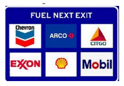Fuel Next Exit Sign