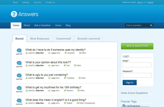 Great WordPress Forum Themes: Answers