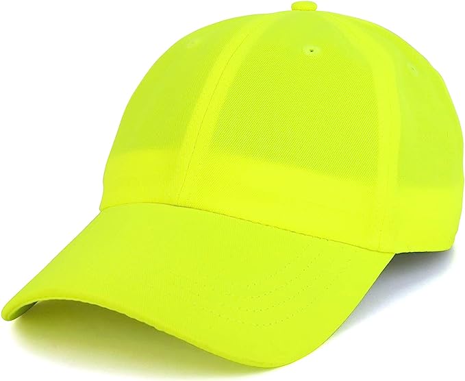 Armycrew Lightweight Bright Neon Color Polyester High Visibility Baseball Cap.