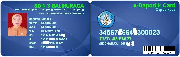 Aplikasi e-Dapodik Card