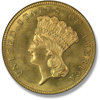 Three Dollar Gold Pieces - Front