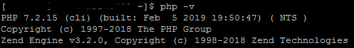 PHP version check