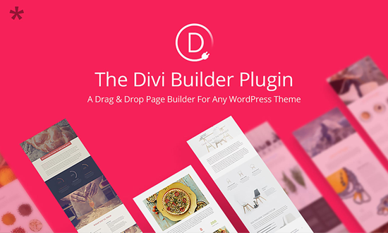 Divi Builder Plug and Drop WordPress Page Builder para arrastar e soltar