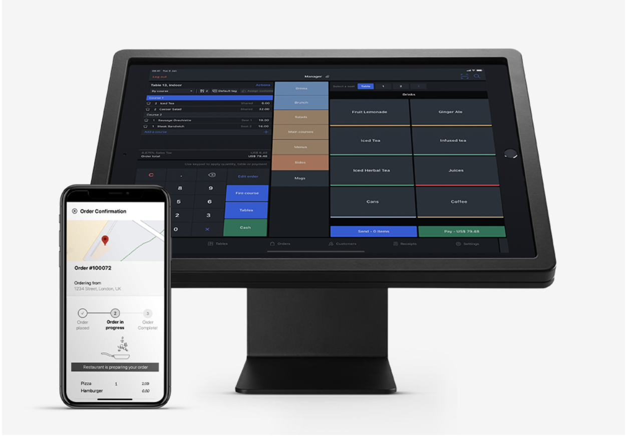 Image illustrating a POS terminal of Lightspeed POS as an alternative to epos now