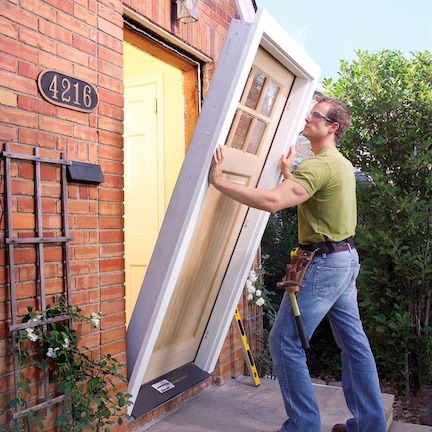 Learn about the proper way to 'hang' a door:
https://www.familyhandyman.com/project/how-to-replace-an-exterior-door/