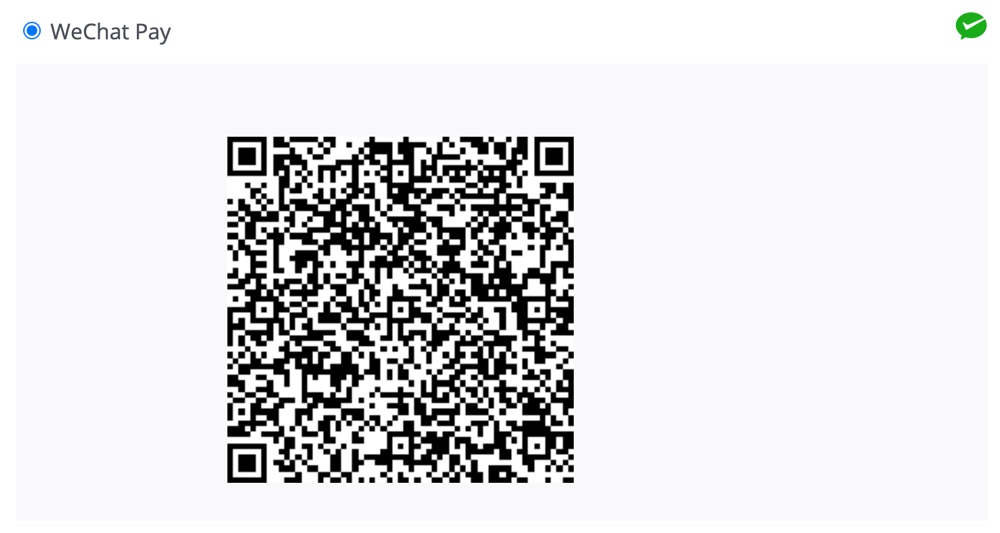 Código QR do WeChat Pay