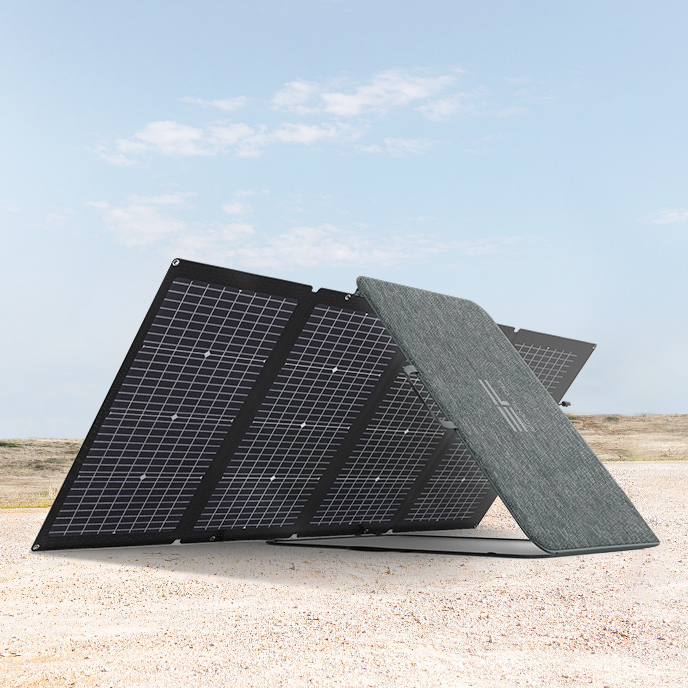 Fed up of having to prop up or lay flat solar panels? EcoFlow 220W Bifacial Solar Panel comes with an adjustable kickstand case for optimal light intake. 