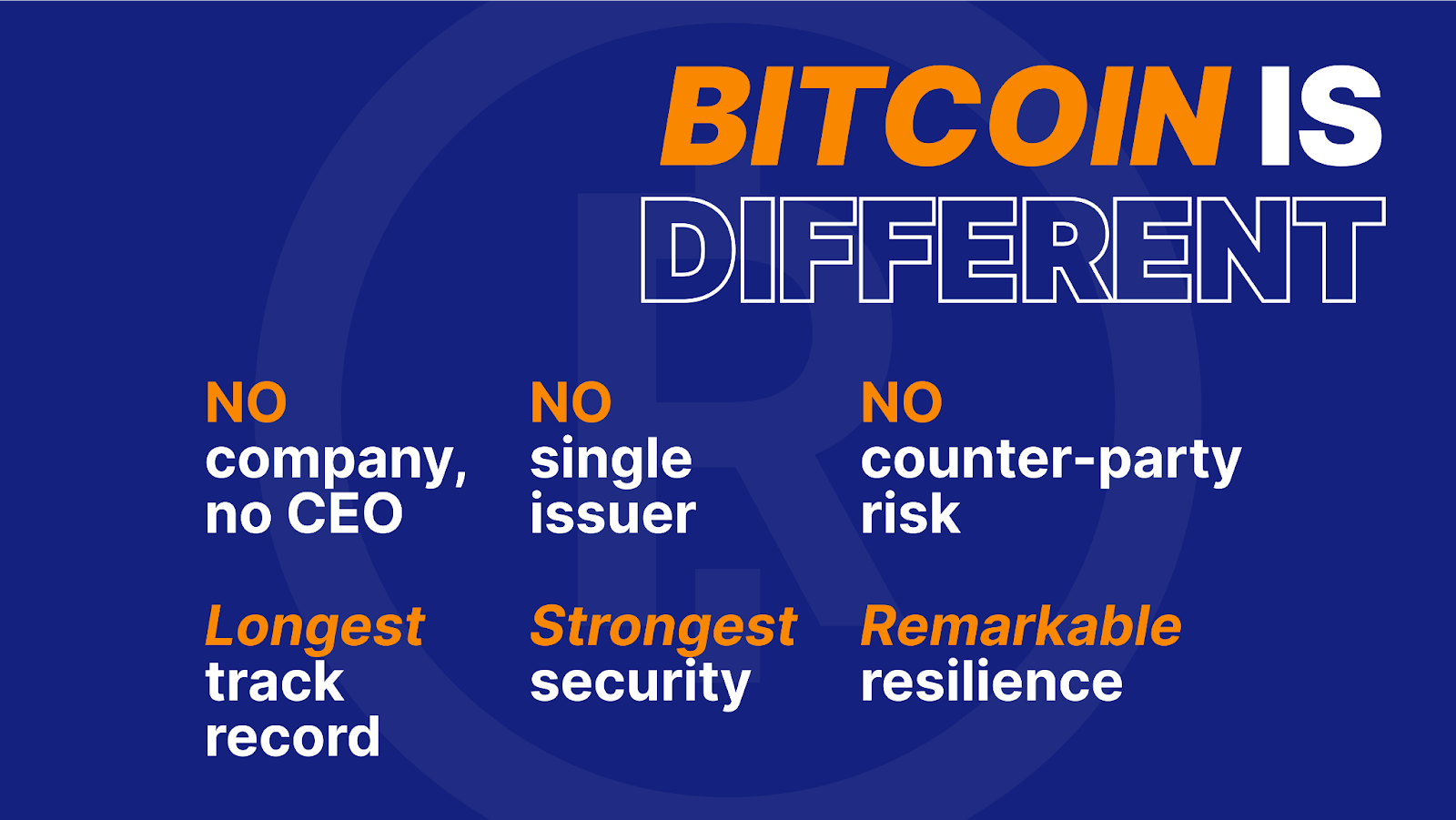 Bitcoin is Different