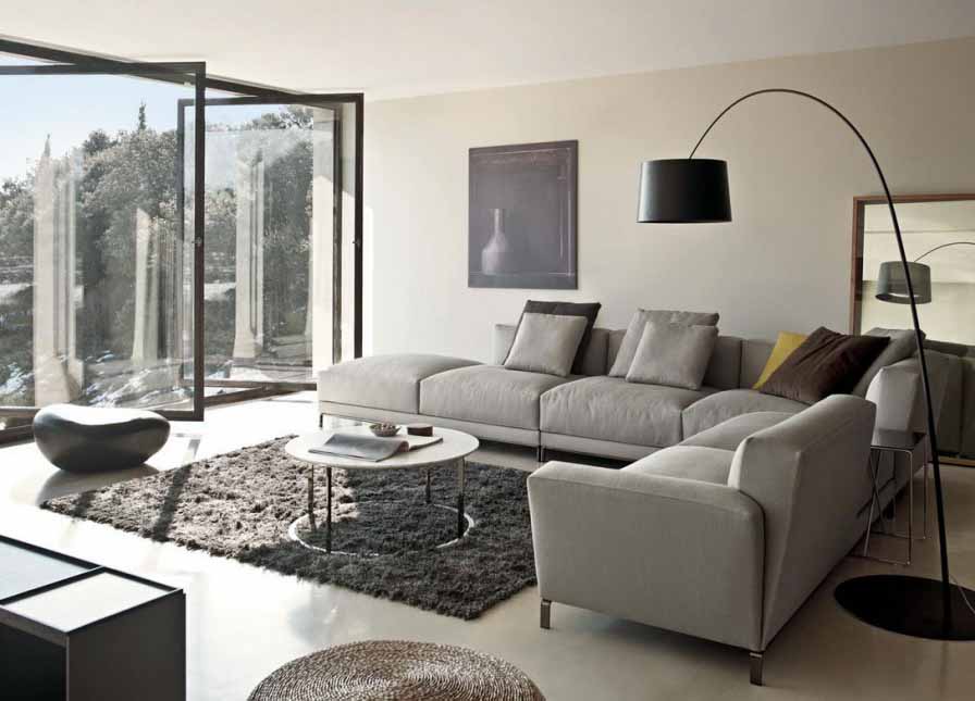 Thiết kế sofa góc dài thích hợp cho phòng khách lớn
