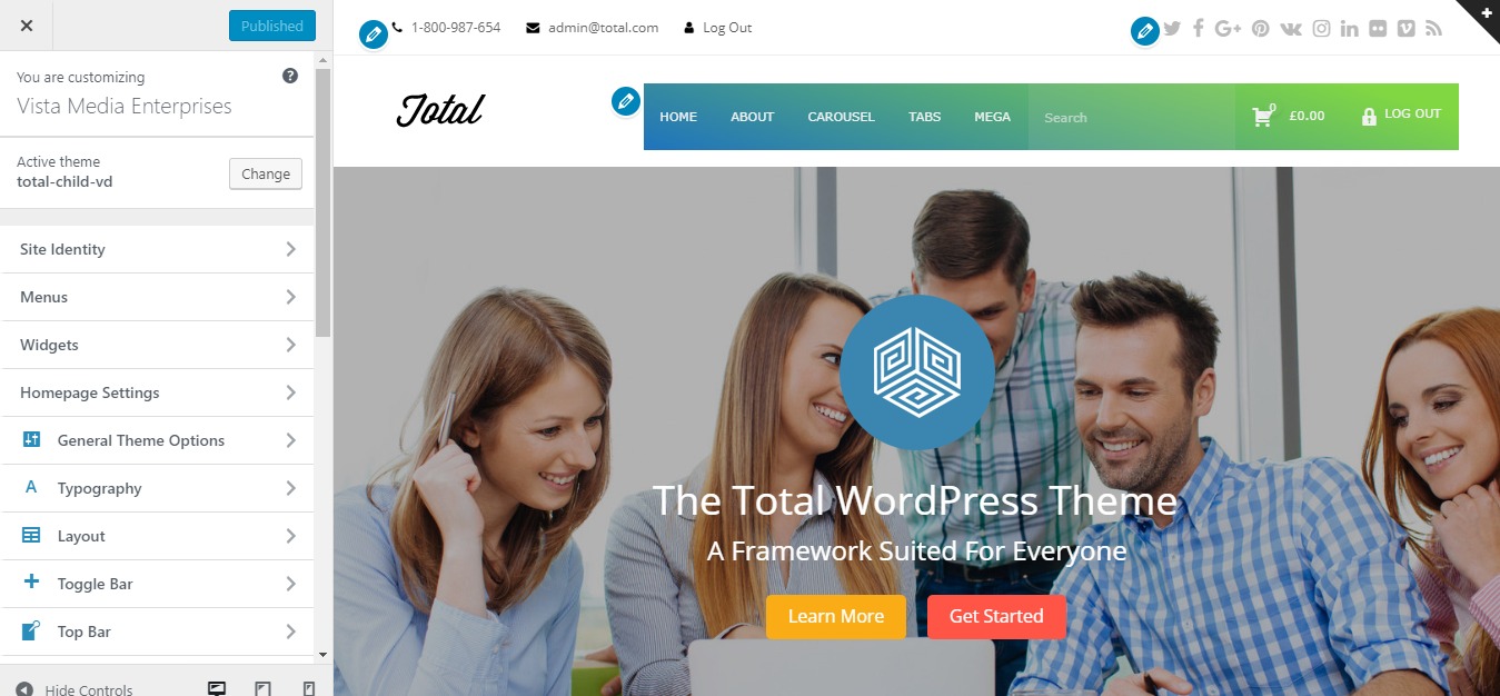 personalizador wordpress