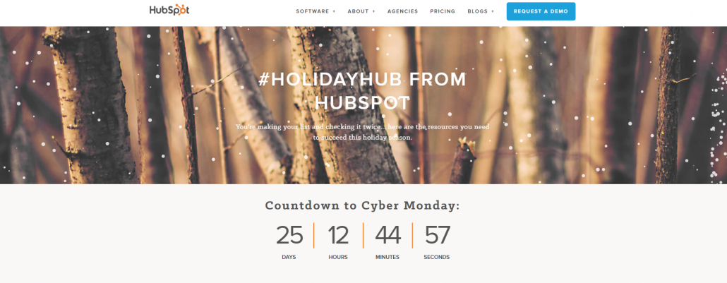 Holiday Hub and Cyber Monday Countdown