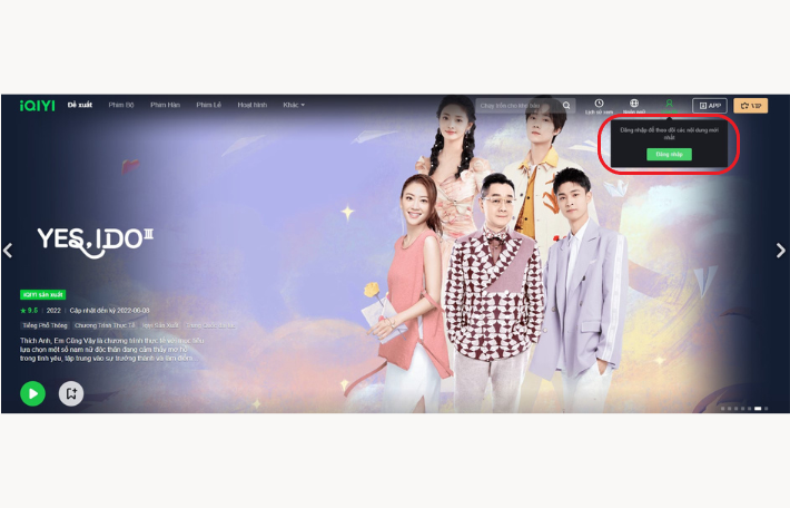 Mua tài khoản VIP iQiyi bước 1