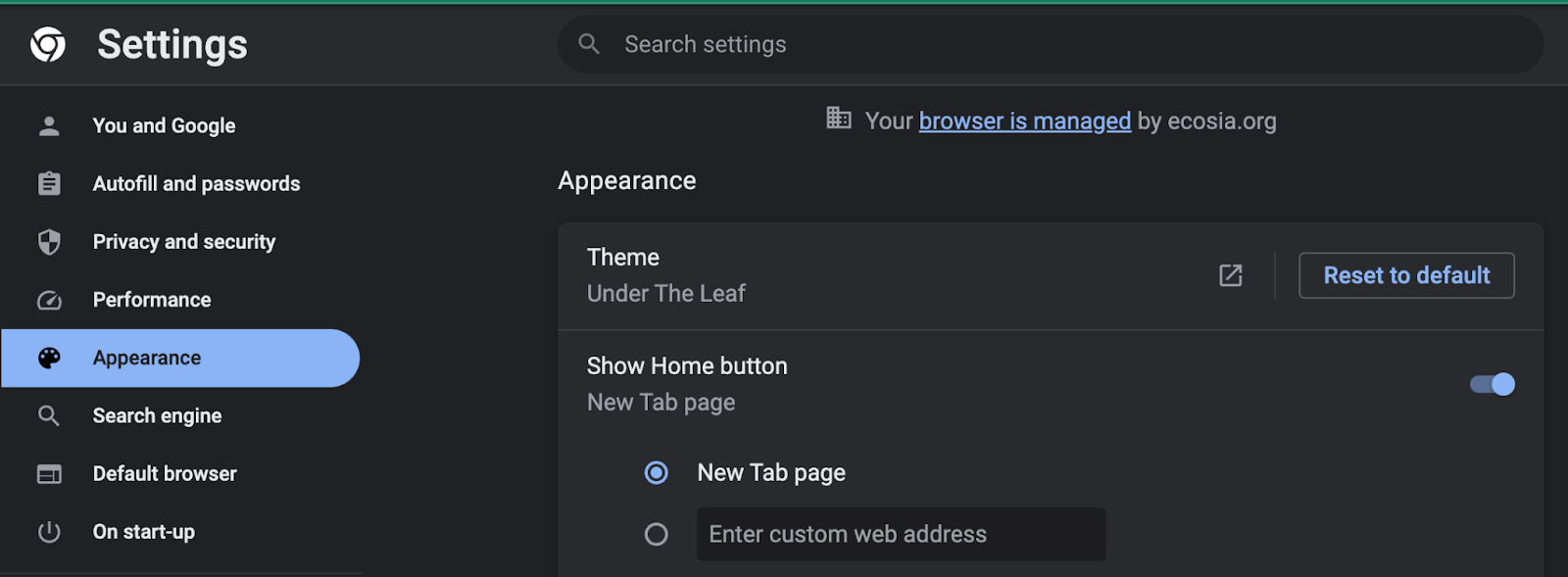 How to change the new tab page on Chrome - Ecosia Help Center