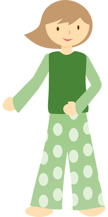 Female, Girl, Pajamas, Woman