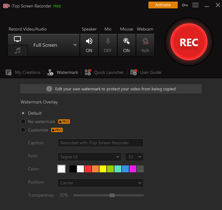 iTop Screen Recorder for PC