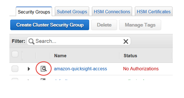 Amazon QuickSight | Manually enabling access to Amazon Redshift Cluster, which is not in VPC