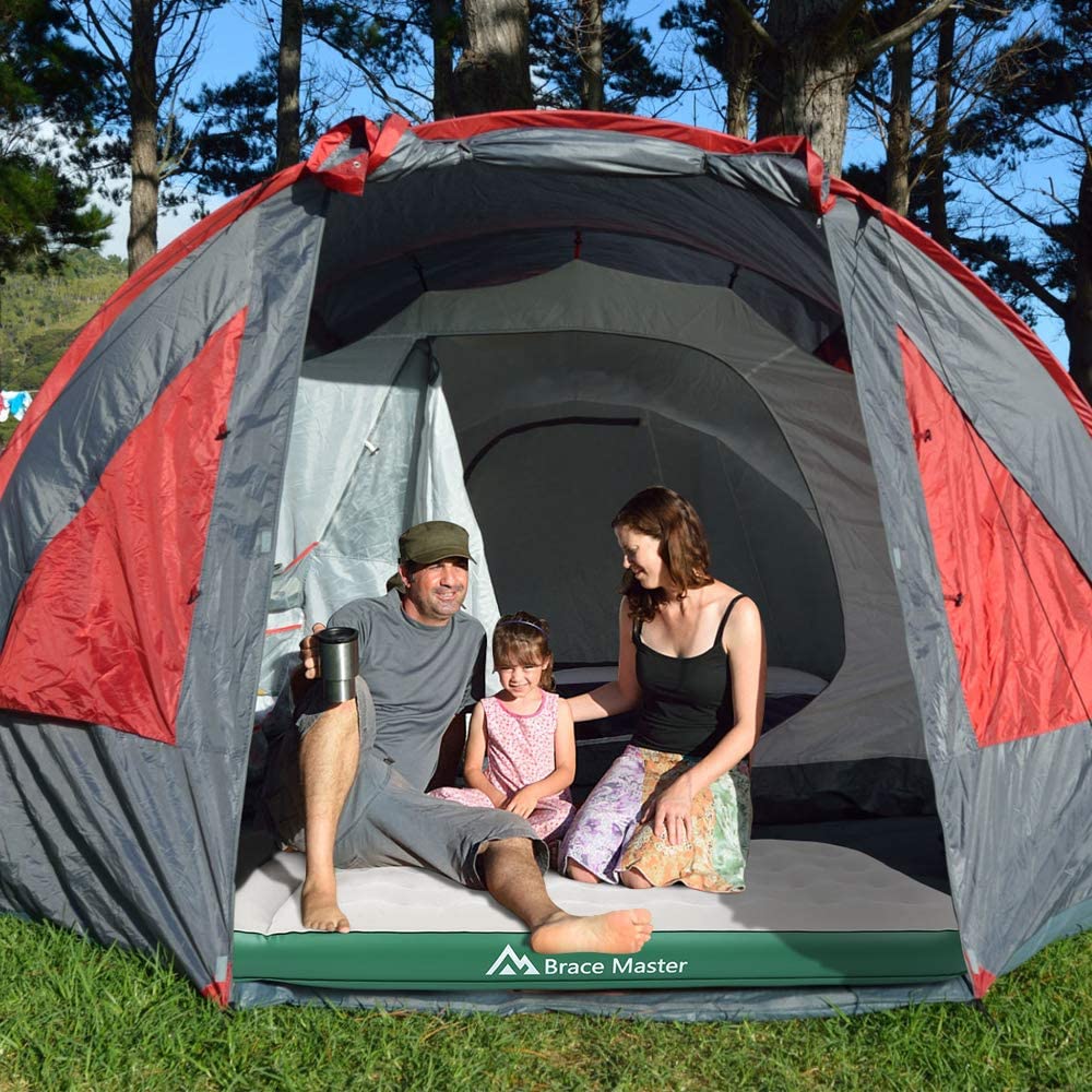 Spending time in a tent could be made more comfortable by using an air bed. 