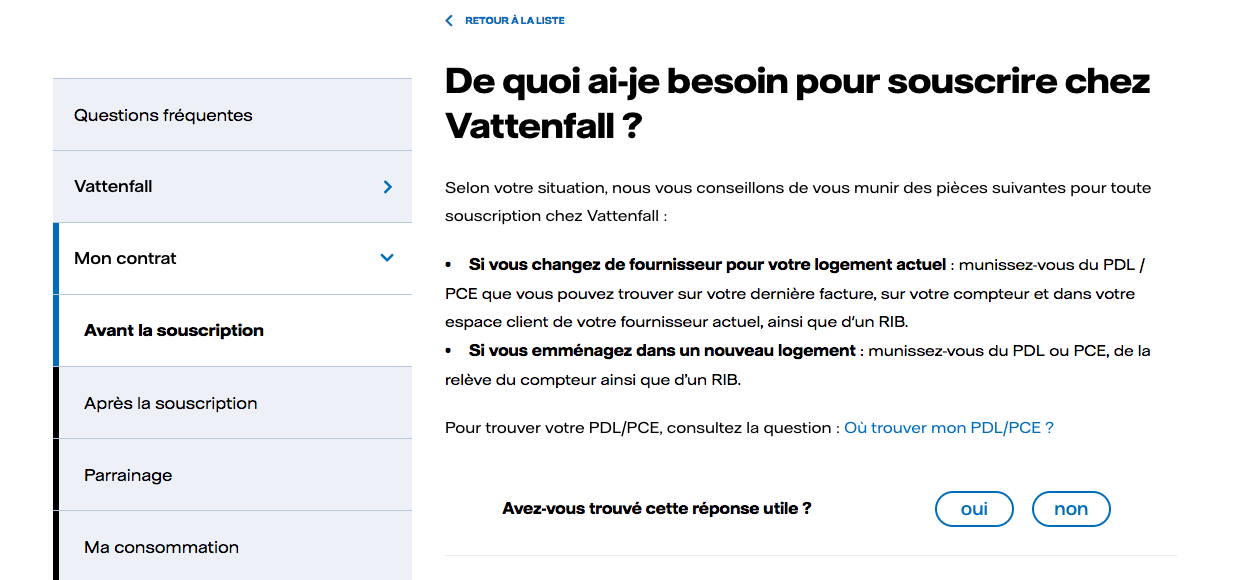 FAQ Vattenfall