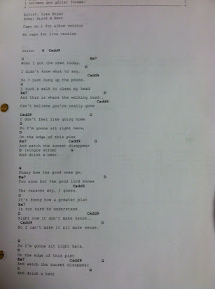 Luke Bryan Drink A Beer Chords