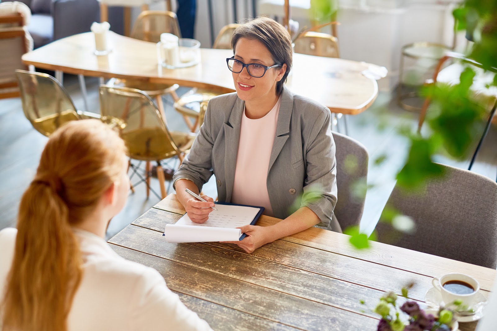 A manager takes time to learn more about one of her team members.