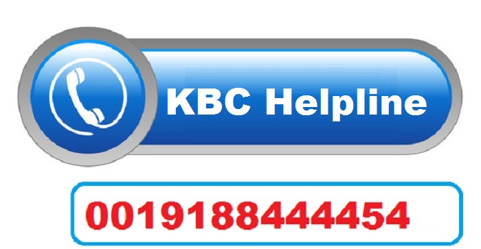 KBC Helpline Number 0019188444454