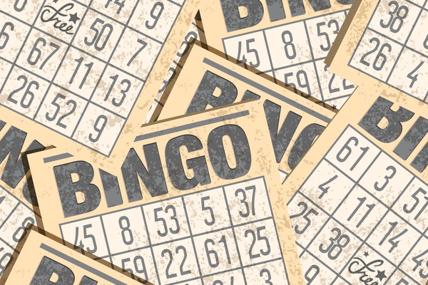 Multiple Bingo cards stack on top of each other