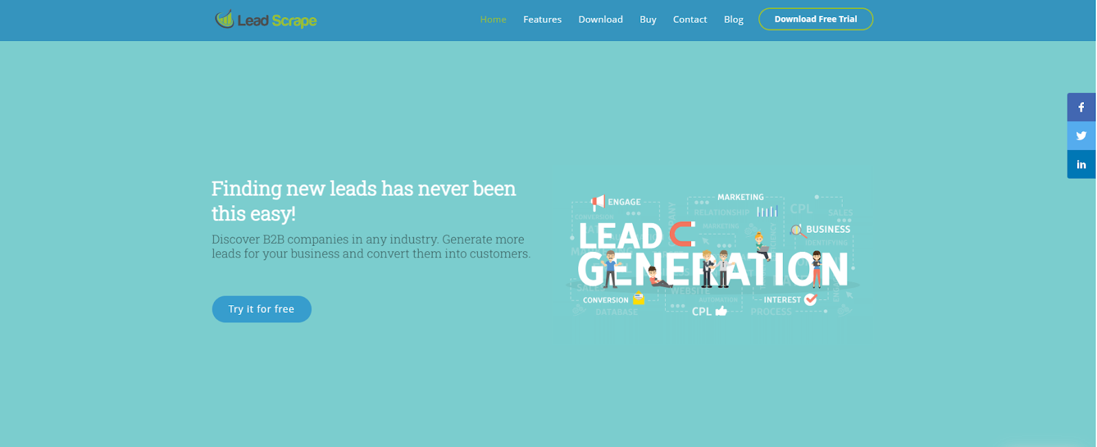 leadscrape homepage