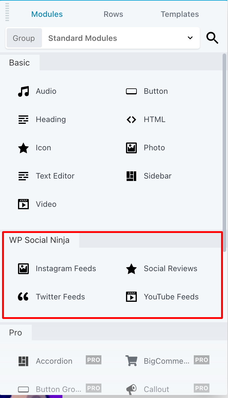 WP Social Ninja four widgets