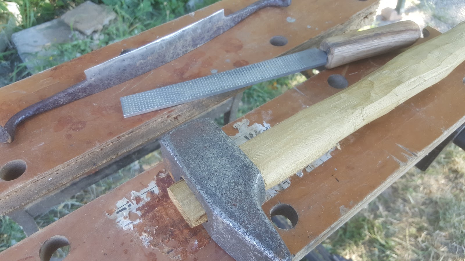 Final fit of head on handle
