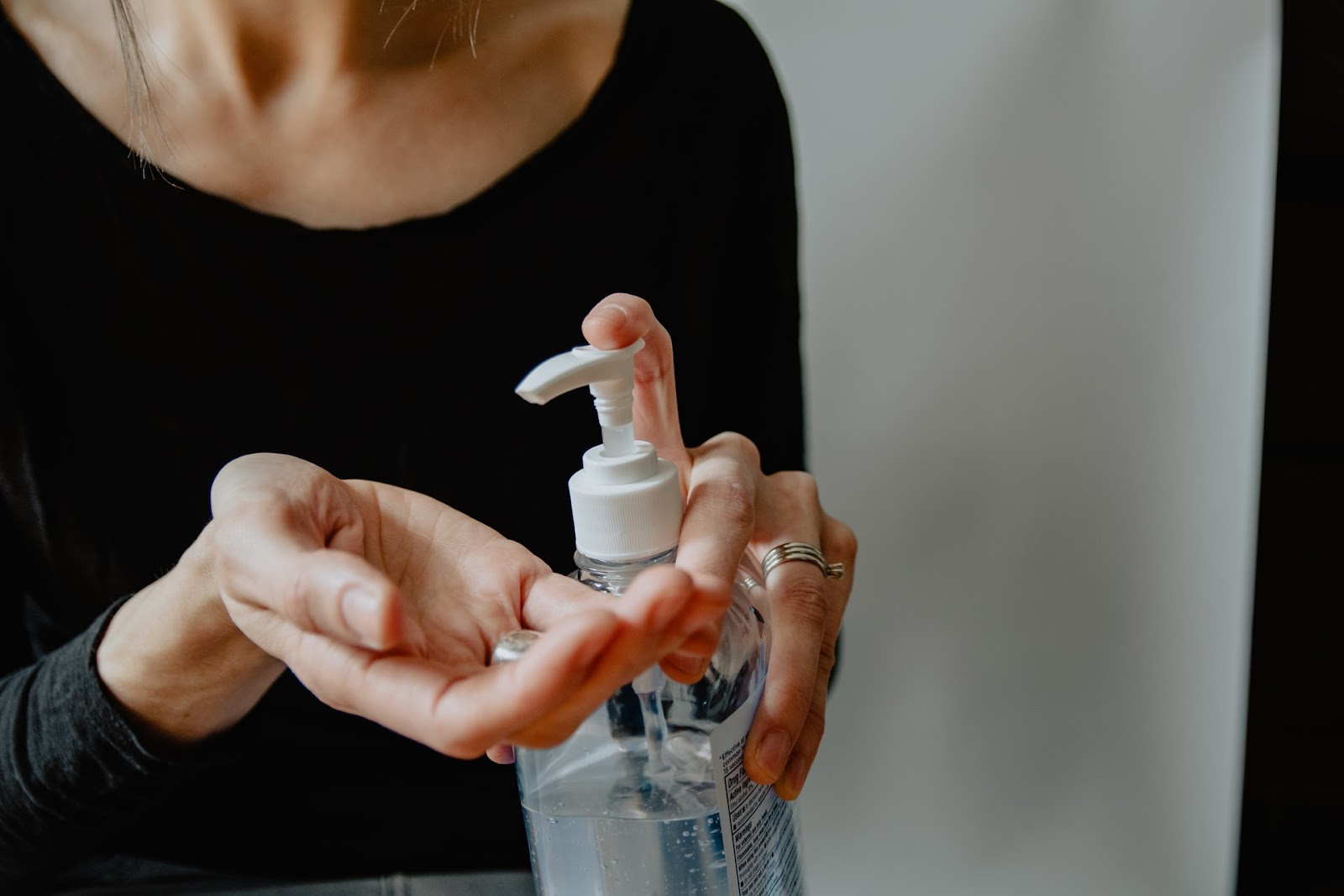 Image of Hand Sanitizer and Hands