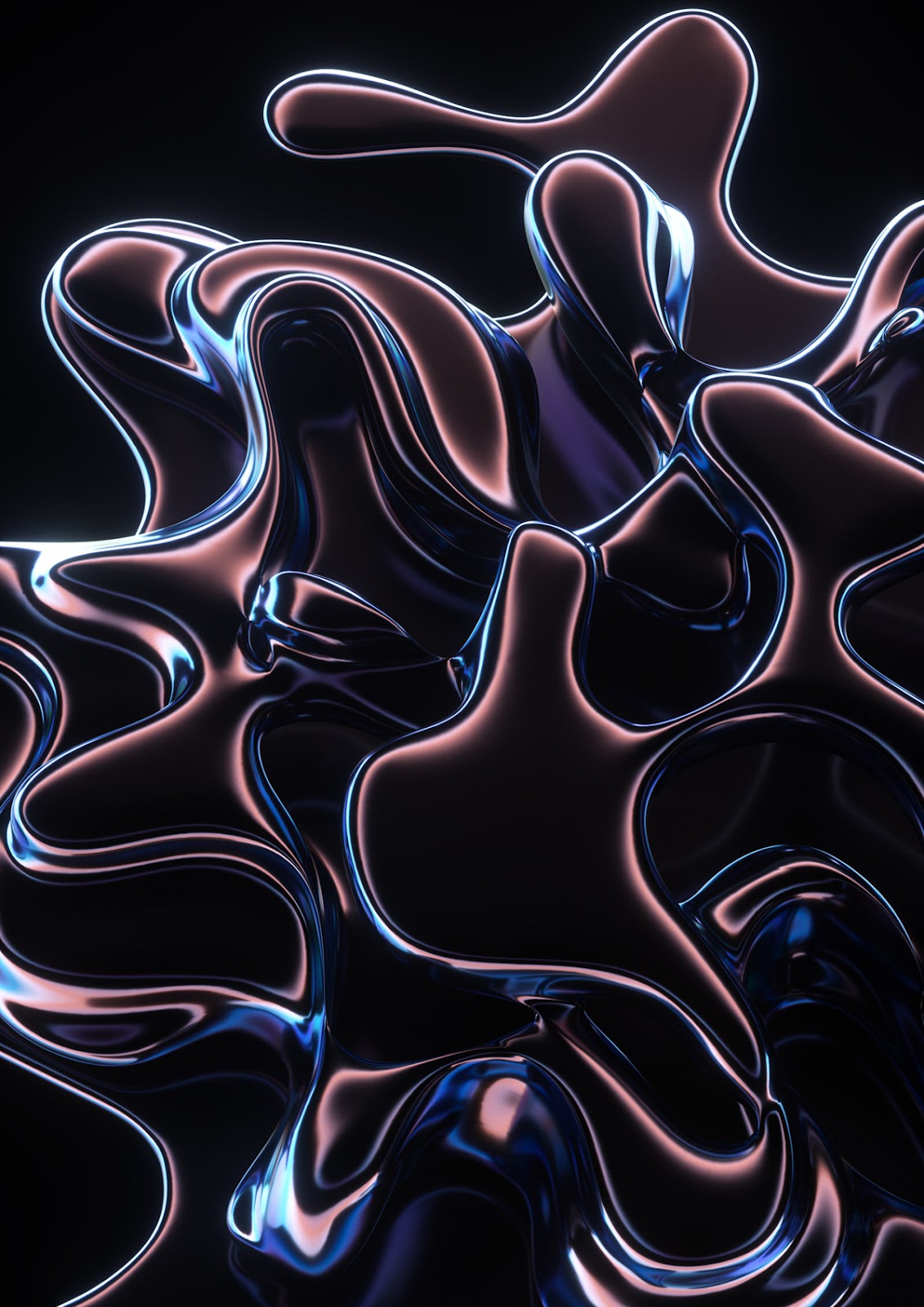 3D abstract CGI delicate energetic flow Render smooth