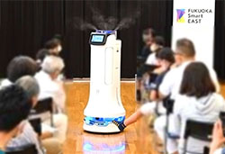 Demonstrative Experiment of Autonomous Running Sterilization Robot