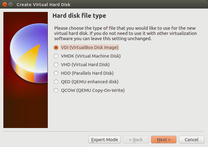 Create virtual machine-Hard disk file type