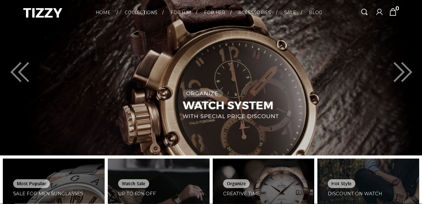 Watches magento theme tizzy