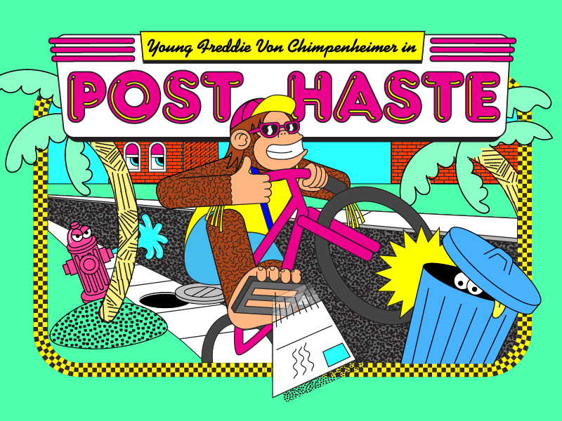 Лендинг от MailChimp, выполненный в виде браузерной игры «Post Haste»