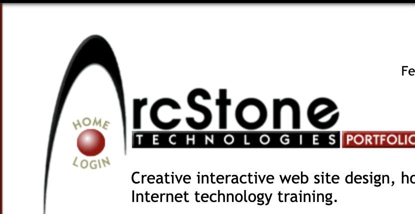 Wayback Machine screenshot of the ArcStone website in 2000.