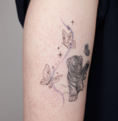 Butterflies Star Tattoo