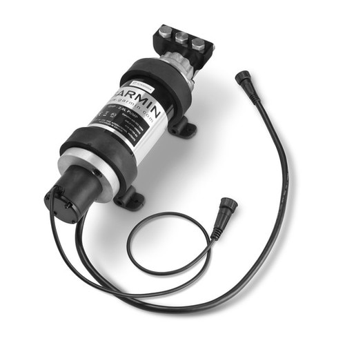 Garmin 2L pump kit with your Reactor™ 40 system to pump hydraulic fluid to the steering cylinders and steer the boat. 