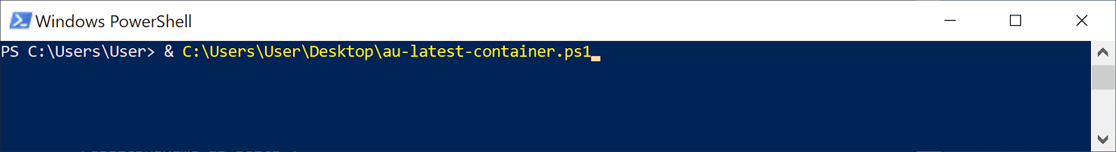 Running a saved PowerShell script