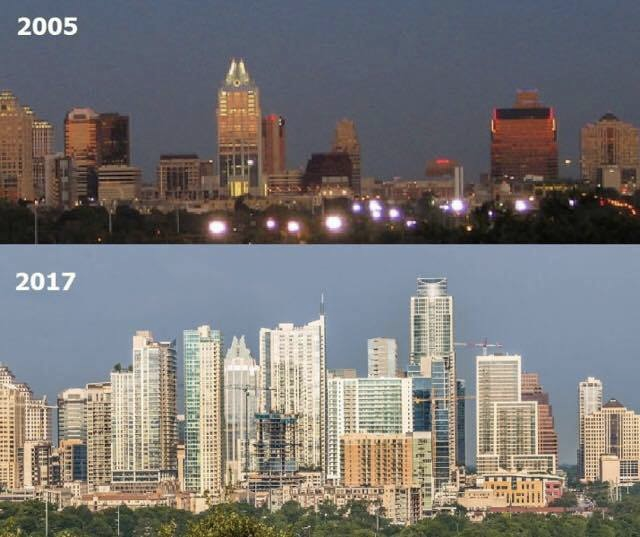 Austin Skyline Changes since 2005 | Texas Premier Ranch Realty