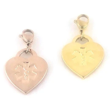 Gold Medical Engraved Pendants