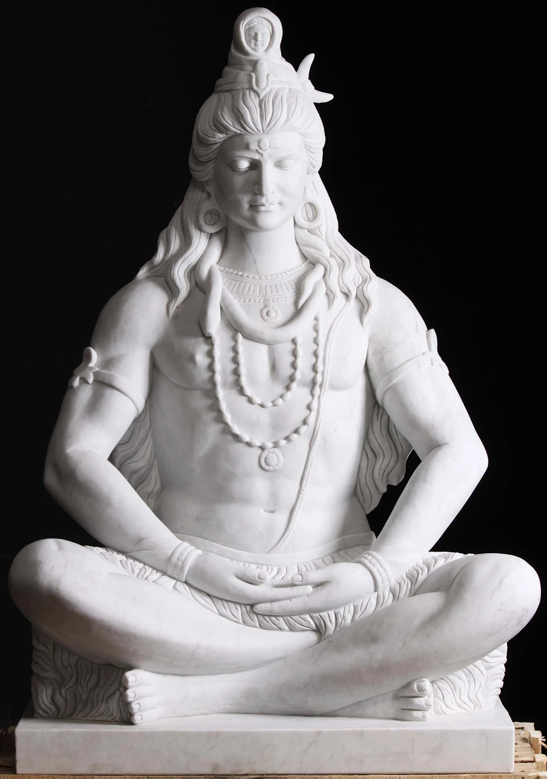 Shiva marble statue sitting