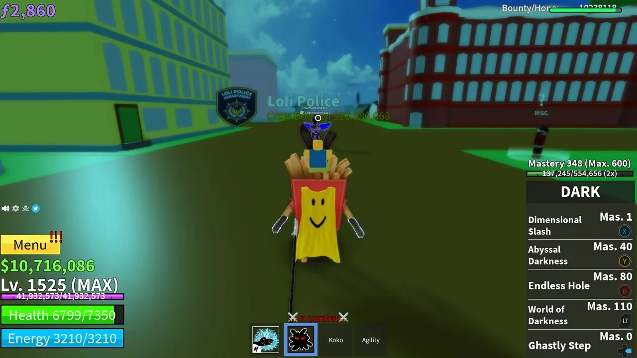 The Best Control Showcase And Pvp Combo In Blox Fruit At Roblox 