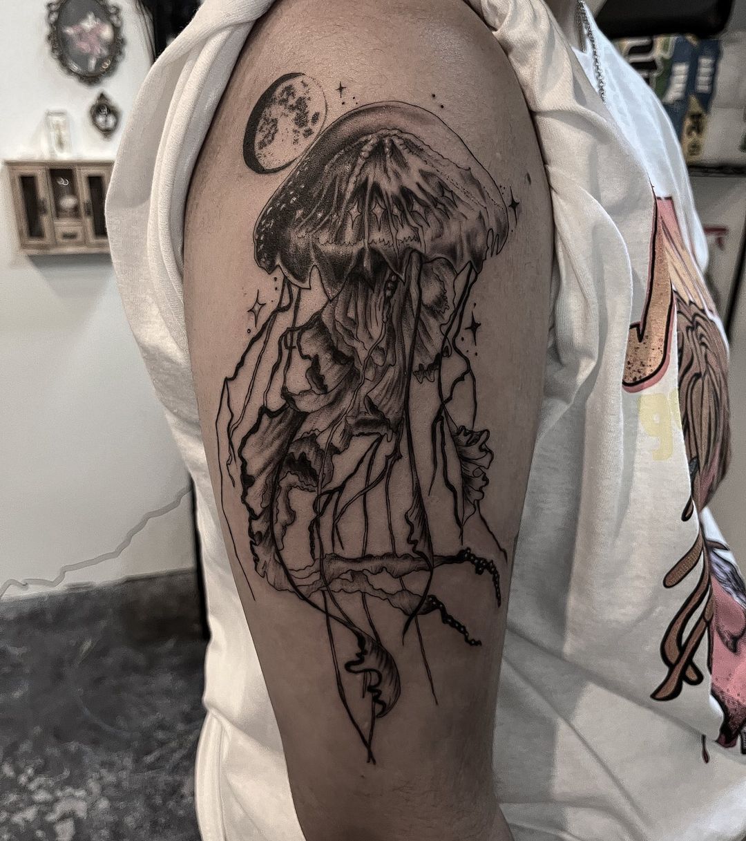 Space Jellyfish Tattoo