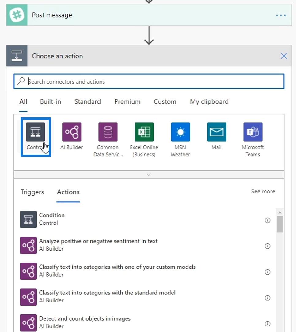 Power Automate split